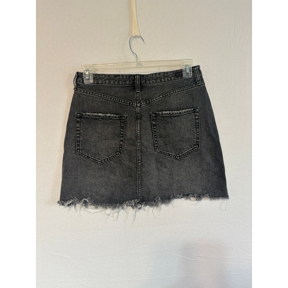 Abercrombie & Fitch Zoe Natural Rise Vintage A-Line Denim Mini Skirt Black 29 8R - Picture 7 of 12